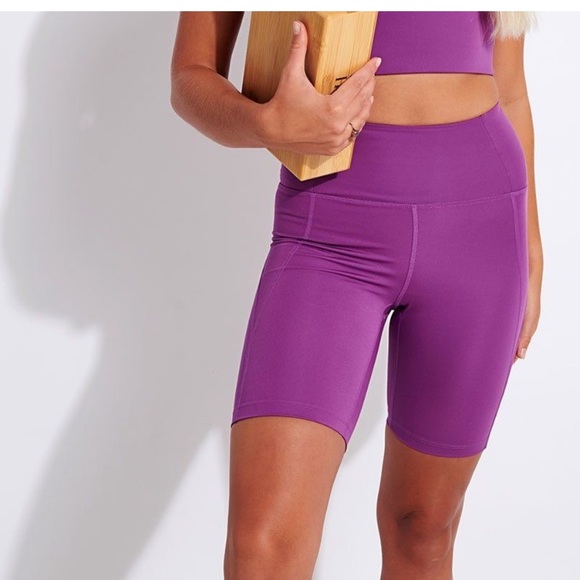 Girlfriend Collective high rise bike shorts wildflower size m - Picture 2 of 5